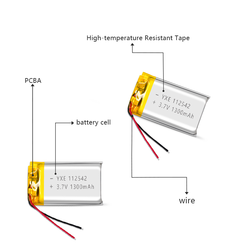 3.7 V Li-ion Battery 112542-1300mah